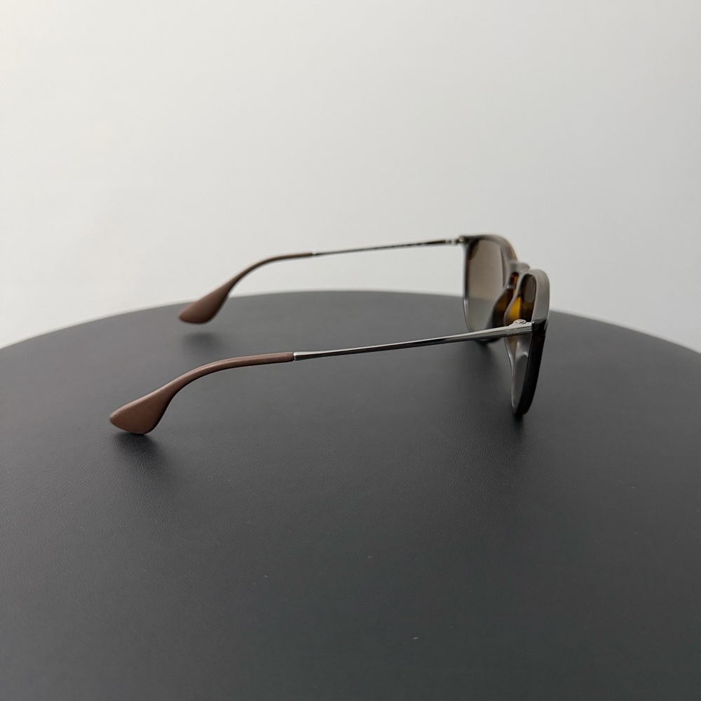 Ray-ban Erika Polarized Sunglasses Polished Brown Light Havana w Brown Case Used - Picture 8 of 12